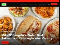 Website Screenshot Mike N' Dangelo's Italian Restaurant and Pizzeria