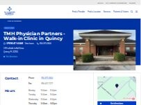 Website Screenshot TMH Physician Partners - Walk-in Clinic in Quincy