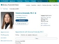 Website Screenshot Veronica Amenedo, PA-C