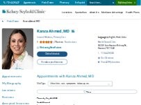 Website Screenshot Kanza Ahmed, MD