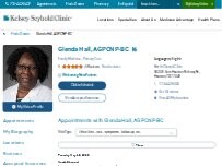 Website Screenshot Glenda Hall, AGPCNP-BC