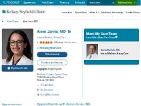 Website Screenshot Anne Jarvis, MD