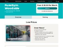 Website Screenshot PureGym Woodside