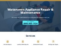 Website Screenshot Watertown Appliance Repair & Maintenance