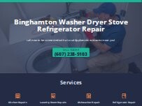 Website Screenshot Binghamton Washer Dryer Stove Refrigerator Repair