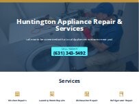 Website Screenshot Huntington Appliance Repair & Services