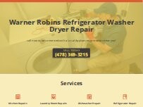 Website Screenshot Warner Robins Refrigerator Washer Dryer Repair