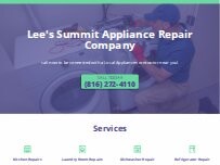 Website Screenshot Lee's Summit Appliance Repair Company
