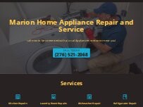 Website Screenshot Marion Home Appliance Repair and Service