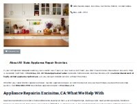 Website Screenshot All State Appliance Repair Encinitas
