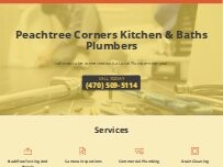 Website Screenshot Peachtree Corners Kitchen & Baths Plumbers