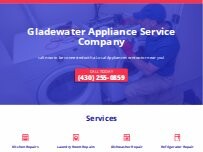 Website Screenshot Gladewater Appliance Service Company