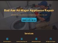 Website Screenshot Bad Axe All Major Appliance Repair