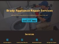Website Screenshot Brady Appliance Repair Services