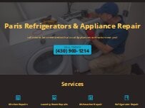 Website Screenshot Paris Refrigerators & Appliance Repair
