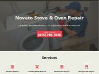 Website Screenshot Novato Stove & Oven Repair