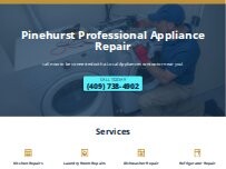 Website Screenshot Pinehurst Professional Appliance Repair