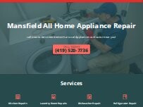 Website Screenshot Mansfield All Home Appliance Repair