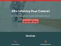 Website Screenshot GRs Infantry Pest Control