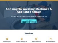 Website Screenshot San Angelo Washing Machines & Appliance Repair