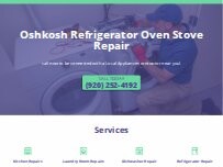 Website Screenshot Oshkosh Refrigerator Oven Stove Repair