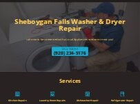 Website Screenshot Sheboygan Falls Washer & Dryer Repair