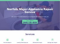 Website Screenshot Norfolk Major Appliance Repair Service