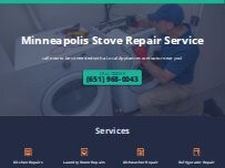 Website Screenshot Minneapolis Stove Repair Service