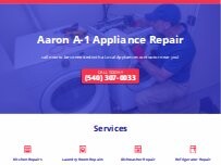 Website Screenshot Aaron A-1 Appliance Repair