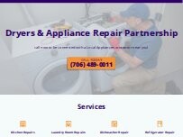 Website Screenshot Dryers & Appliance Repair Partnership