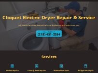 Website Screenshot Cloquet Electric Dryer Repair & Service