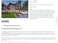 Website Screenshot Alcohol Rehab Sherman