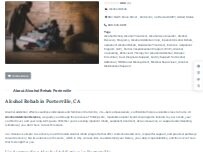 Website Screenshot Alcohol Rehab Porterville