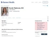 Website Screenshot Sarah Lauren Pederson, DO