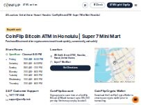 Website Screenshot CoinFlip Bitcoin ATM - Super 7 Mini Mart (Honolulu)
