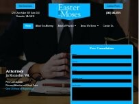 Website Screenshot Law Offices of Easter P Moses