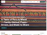 Website Screenshot Machupicchu Peruvian Cuisine