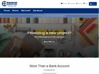 Website Screenshot Central National Bank Commercial Lending Office