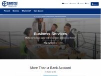 Website Screenshot Central National Bank - Inside Walmart