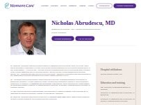 Website Screenshot Nicholas Abrudescu, MD