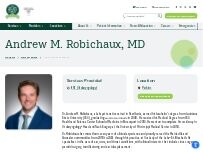 Website Screenshot Andrew M. Robichaux, MD