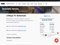 Website Screenshot Legendary Ford Service