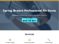 Website Screenshot Spring Branch Professional Air Ducts