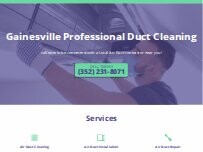 Website Screenshot Gainesville Professional Duct Cleaning