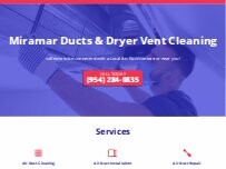 Website Screenshot Miramar Ducts & Dryer Vent Cleaning