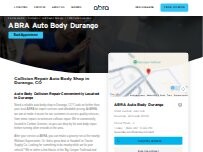 Website Screenshot ABRA Auto Body Durango
