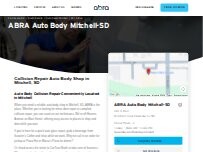 Website Screenshot ABRA Auto Body Mitchell-SD
