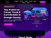 Website Screenshot OC lce Cream Trucks & Carts