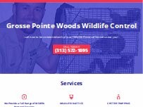 Website Screenshot Grosse Pointe Woods Wildlife Control