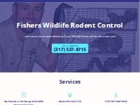 Website Screenshot Fishers Wildlife Rodent Control